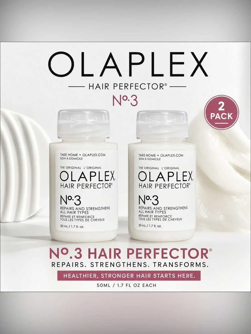 2-Pack Olaplex No. 3 Hair Perfector 50ml Treatment Duo NEW & Sealed